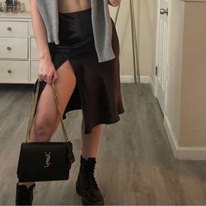 Princess Polly satin midi skirt